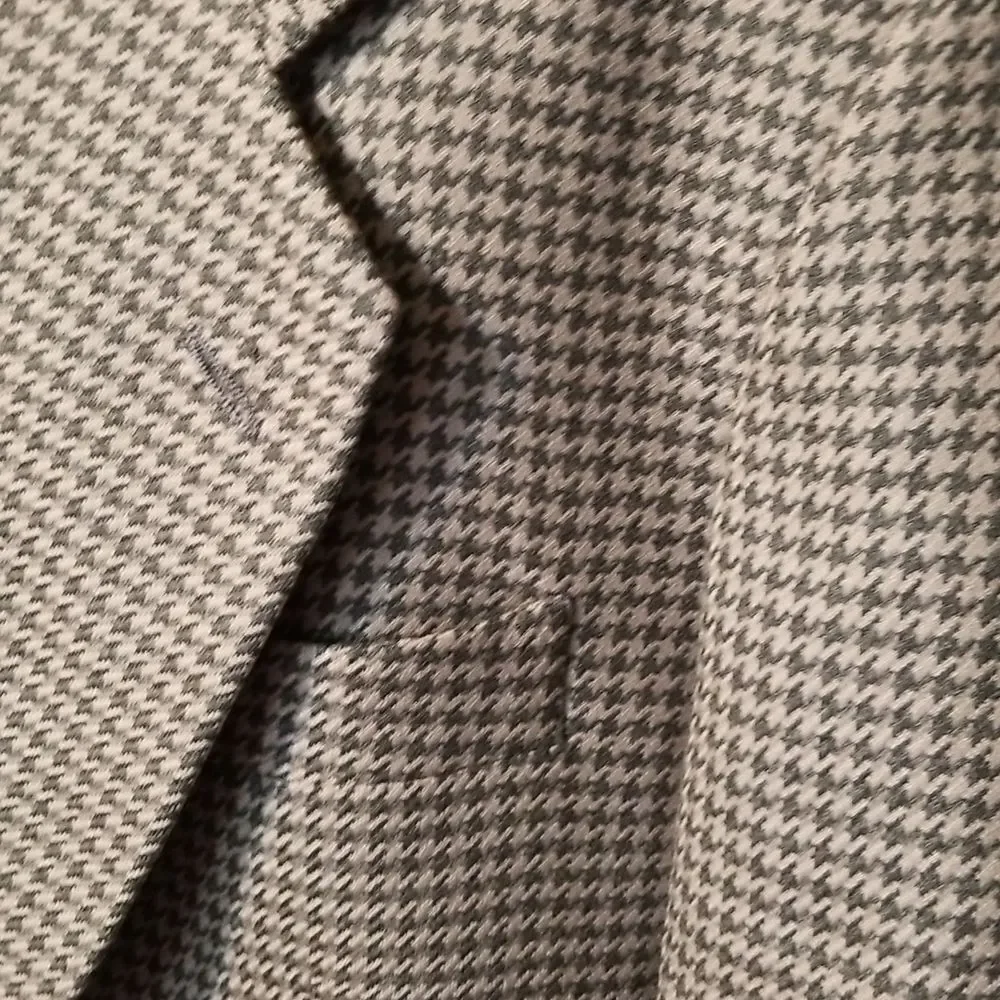 Emanuel Ungaro Houndstooth Blazer Wool Jacket Business Career